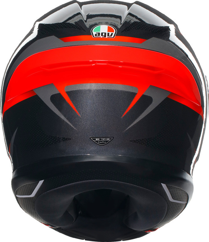 AGV K6 S Slashcut Black Gray Red Helmet - Speed Addicts