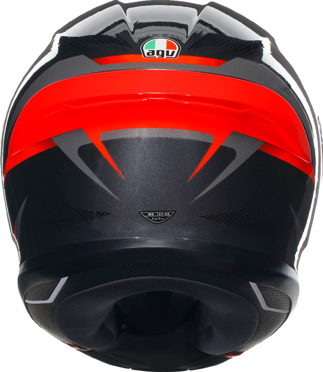 AGV K6 S Slashcut Black Gray Red Helmet