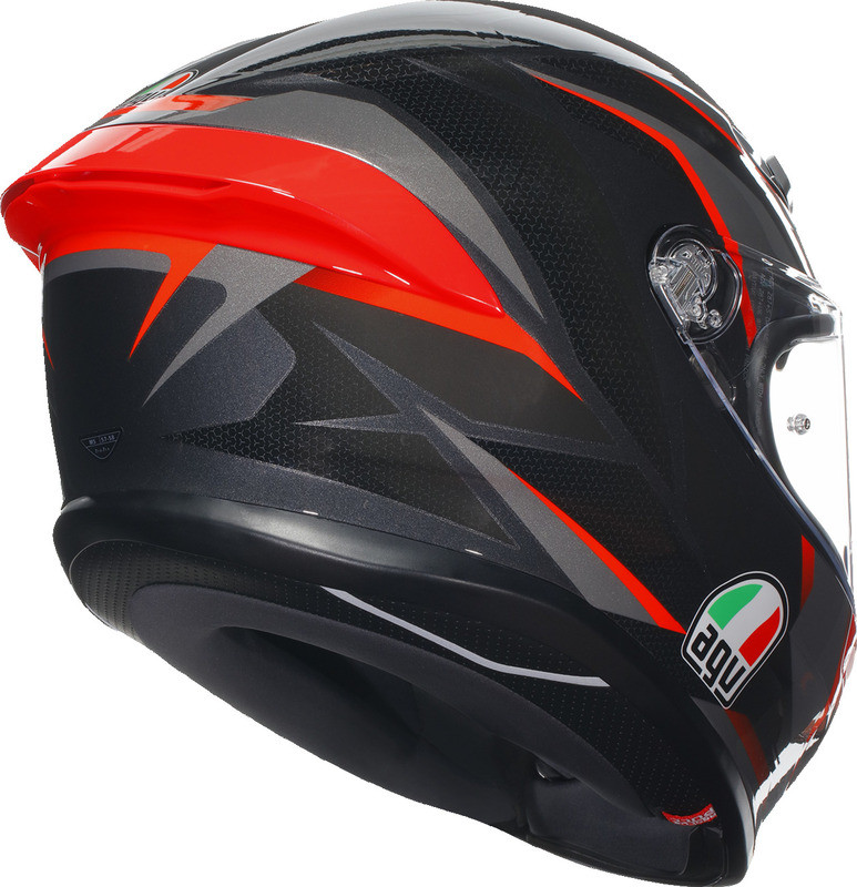 AGV K6 S Slashcut Black Gray Red Helmet