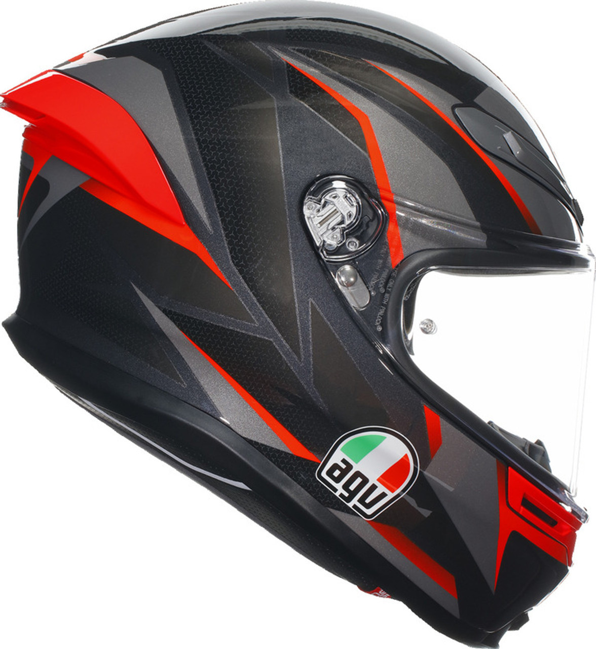 AGV K6 S Slashcut Black Gray Red Helmet - Speed Addicts