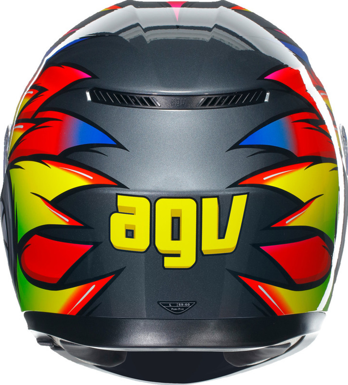 AGV K3 Birdy 2.0 Gray Yellow Red Helmet - Speed Addicts