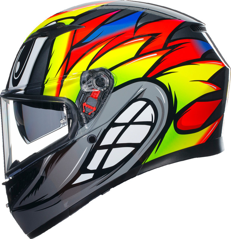 AGV K3 Birdy 2.0 Gray Yellow Red Helmet