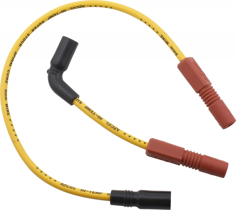 Accel S/S Spiral Core Wire Set Yellow 8.0Mm - 171110Y