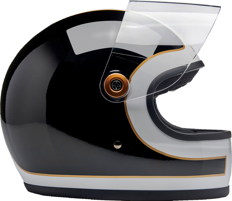 Biltwell Gringo S ECE 22.06 Gloss White Black Tracker Helmet