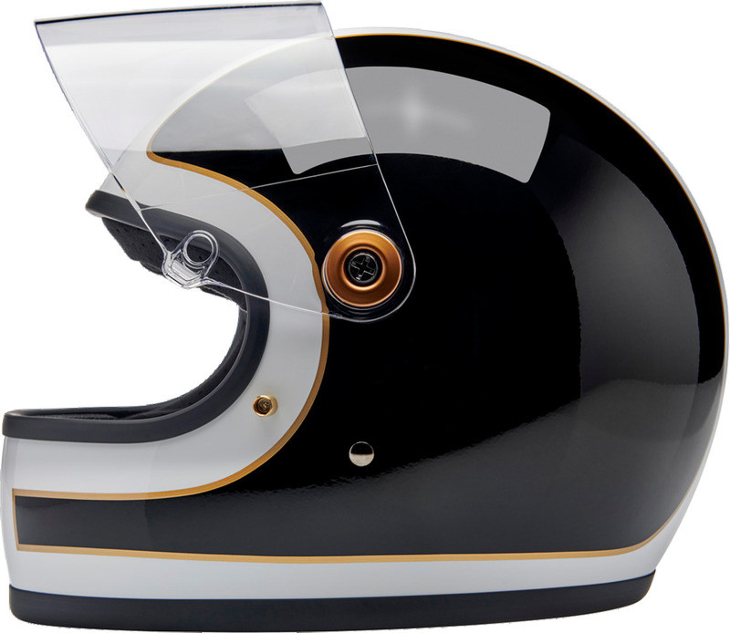 Biltwell Gringo S ECE 22.06 Gloss White Black Tracker Helmet