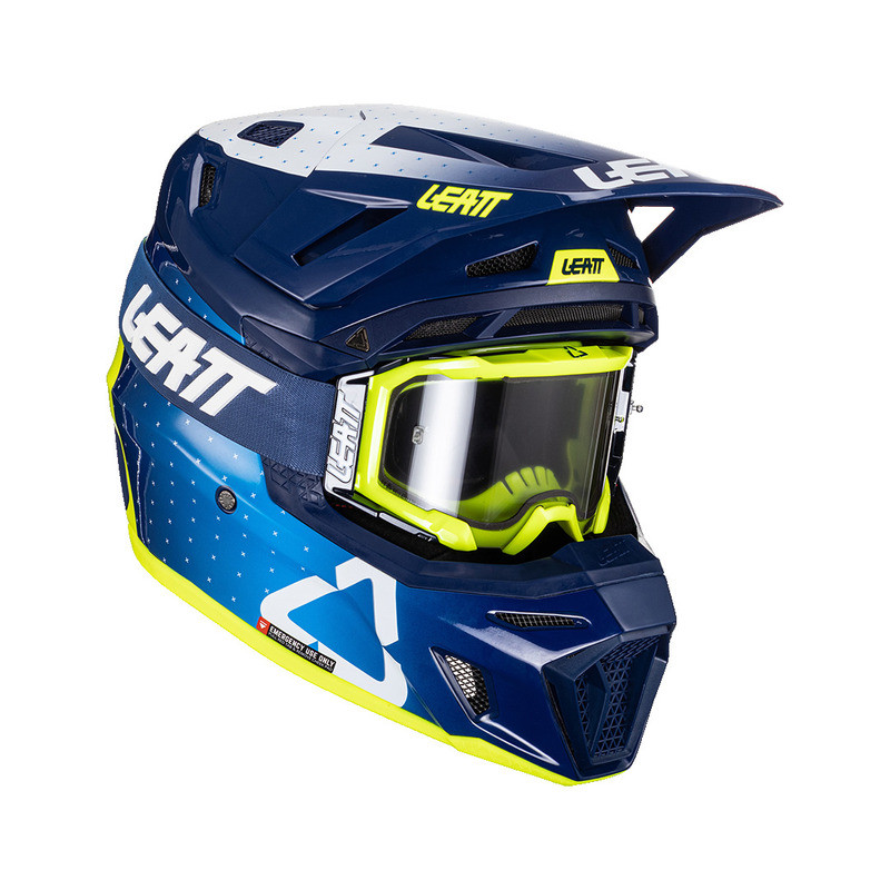 Leatt Moto 8.5 V24 Blue Helmet Kit