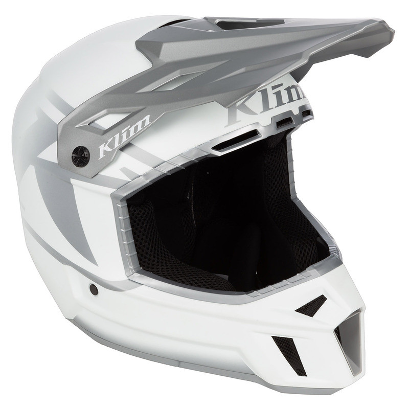 Klim F3 ECE Icon White Monument Gray Helmet