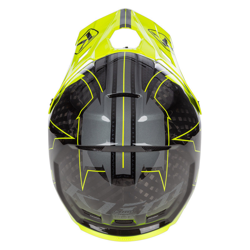 Klim F3 ECE Velocity Black Hi-Vis Carbon Helmet
