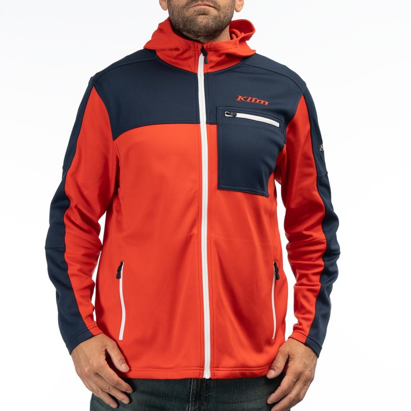 Klim Glacier Fiery Red Dress Blues Hoodie