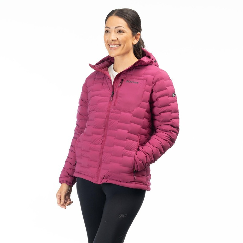 Klim Luna Stretch Down Hooded Raspberry Radiance Jacket