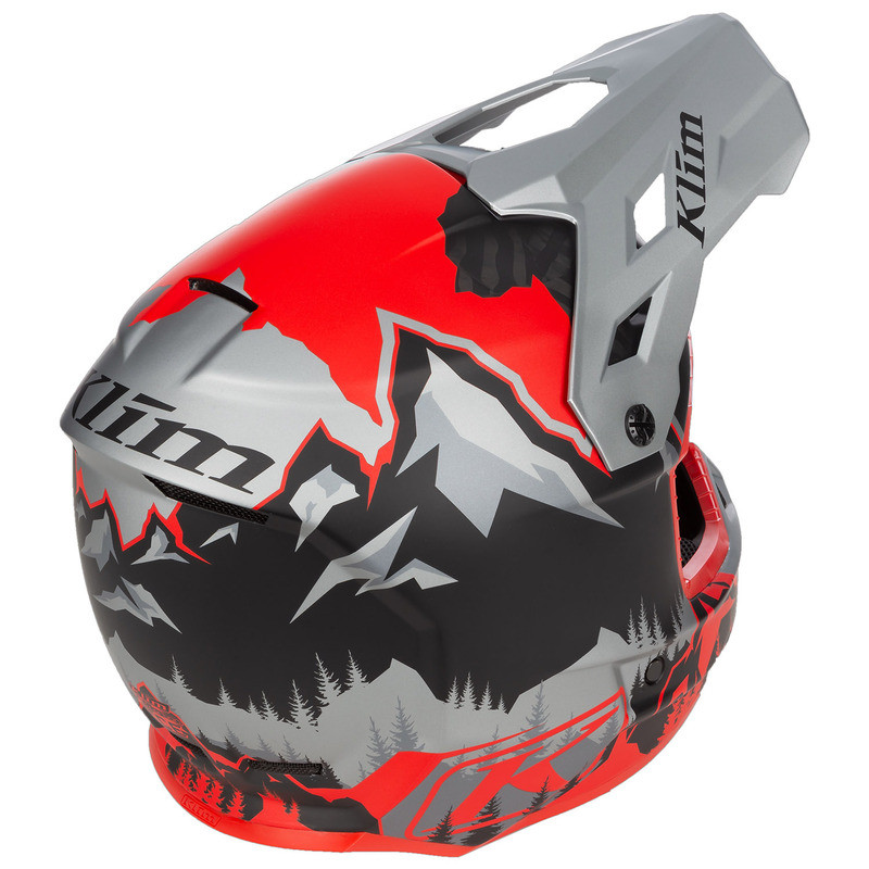 Klim F3 ECE DNA Fiery Red Monument Gray Carbon Helmet