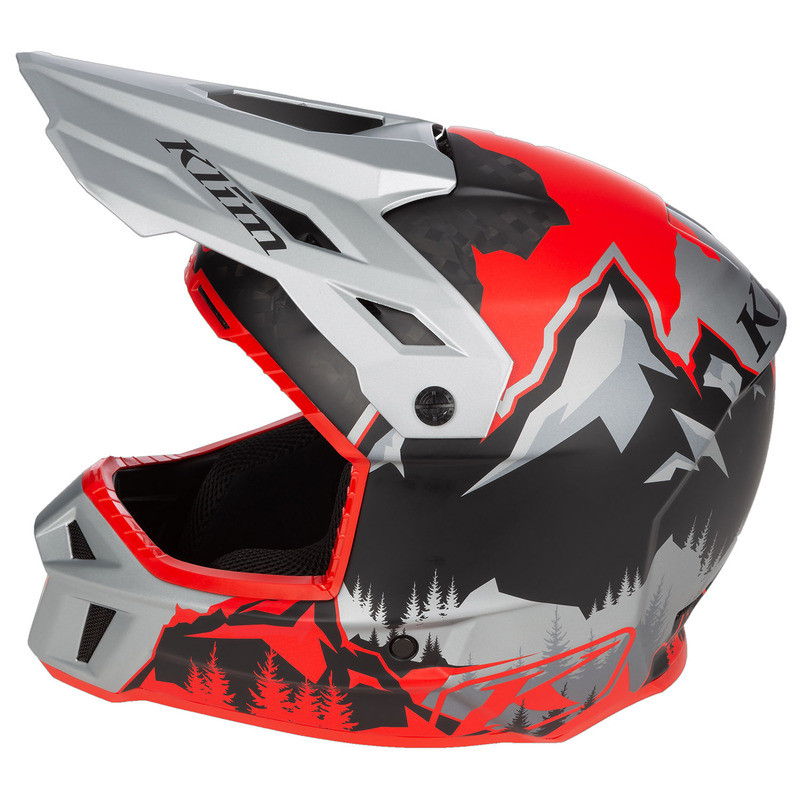 Klim F3 ECE DNA Fiery Red Monument Gray Carbon Helmet