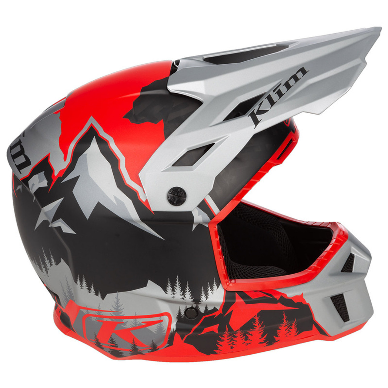 Klim F3 ECE DNA Fiery Red Monument Gray Carbon Helmet