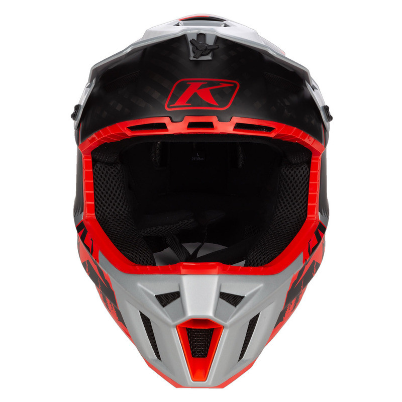 Klim F3 ECE DNA Fiery Red Monument Gray Carbon Helmet