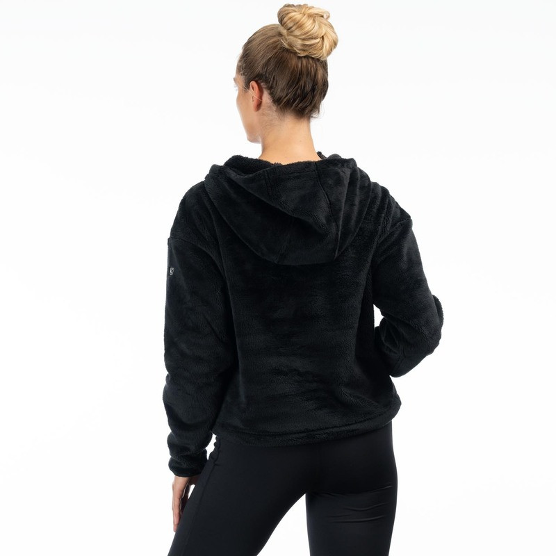 Klim Cascade 1/4 Zip Crop Black Hoodie