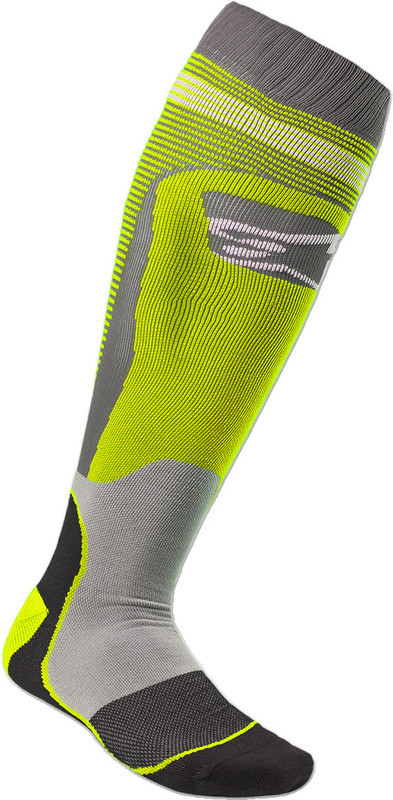 Alpinestars MX Plus 1 Yellow Gray Socks