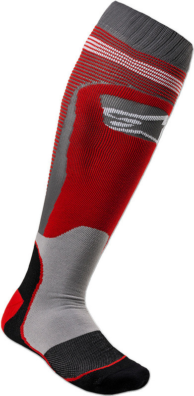 Alpinestars MX Plus 1 Red Gray Socks