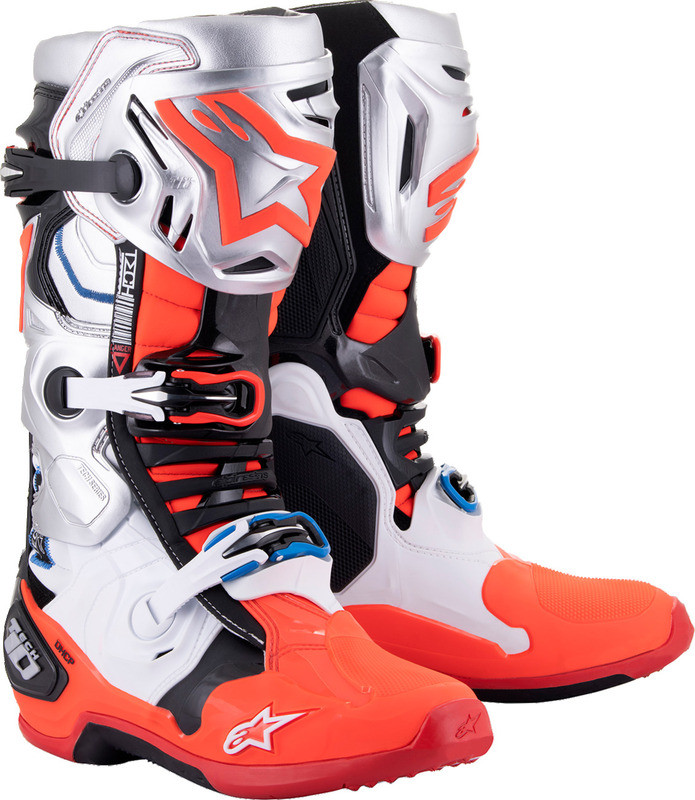Alpinestars Limited Edition Vision Tech 10 Black White Silver Red Boots