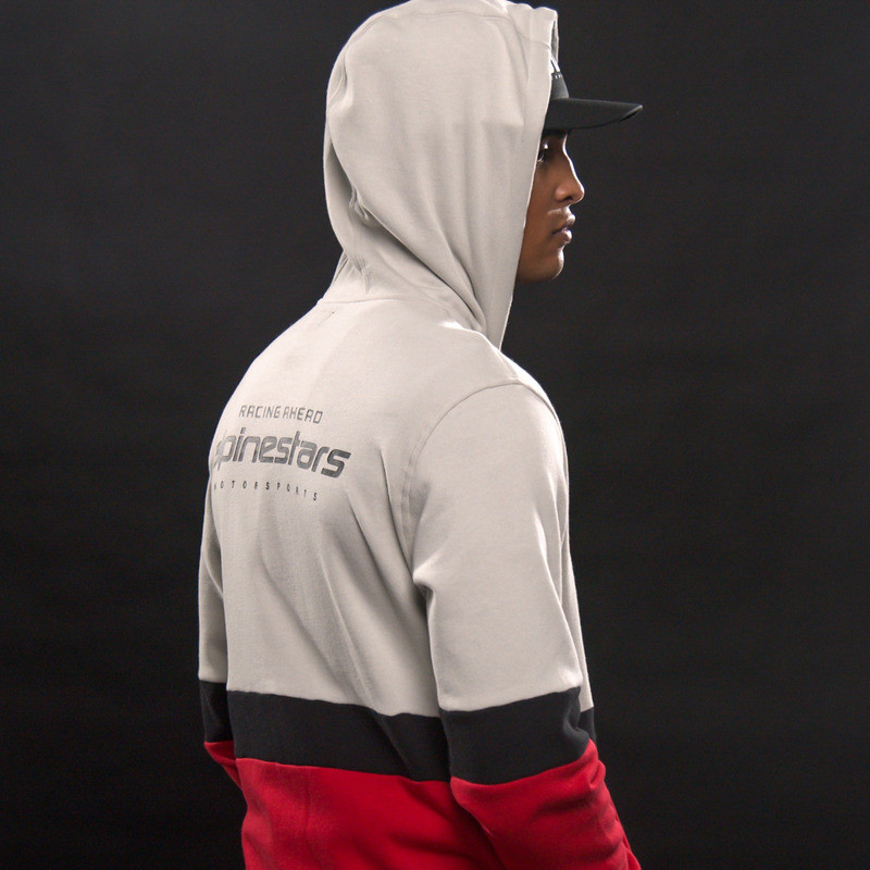 Alpinestars Position Zip Silver Black Red Hoodie