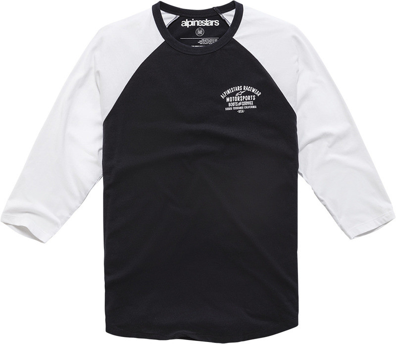 Alpinestars Booted Raglan Black White T-Shirt