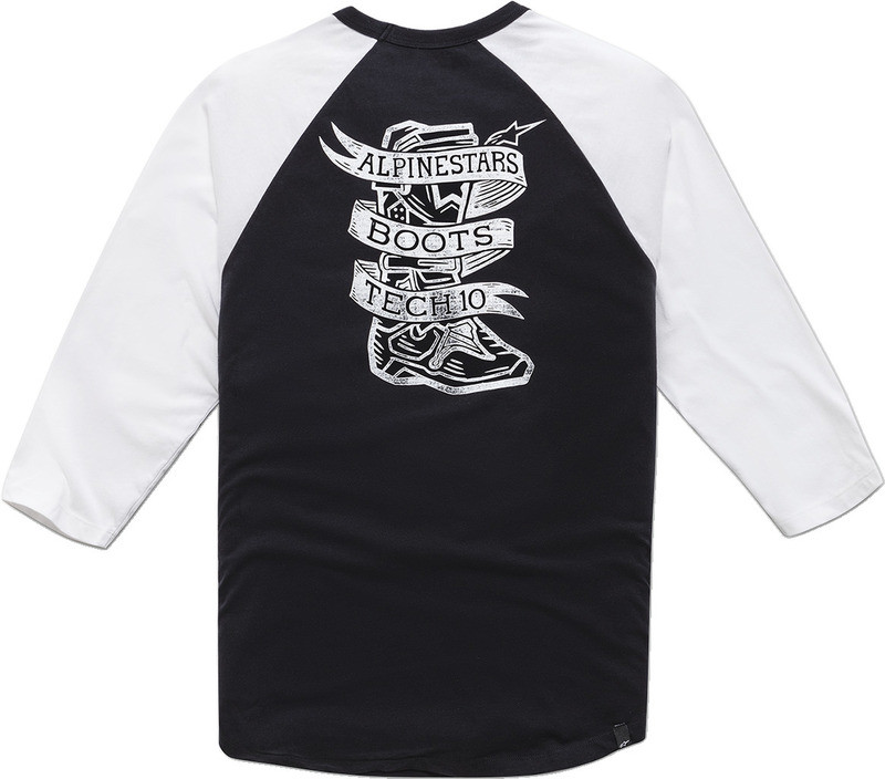 Alpinestars Booted Raglan Black White T-Shirt