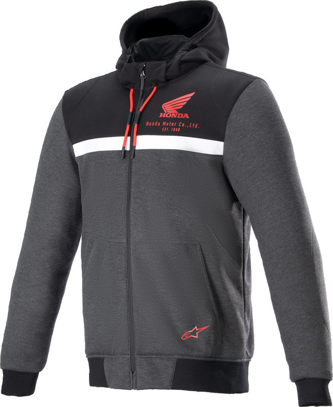 Alpinestars Honda Chrome Street Black Gray Red Hoodie