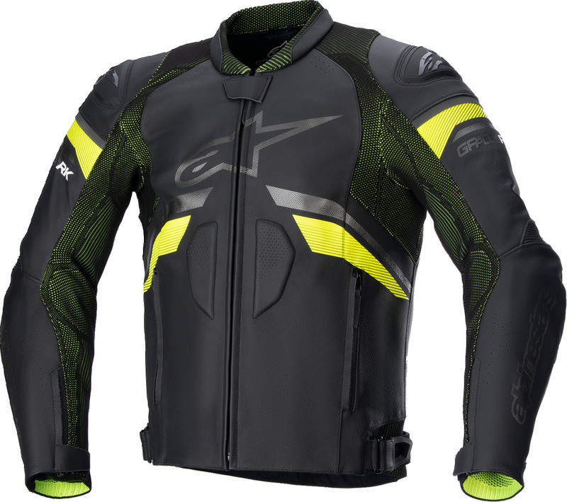 Alpinestars GP Plus R V3 Rideknit Leather Jacket Black Yellow Fluo