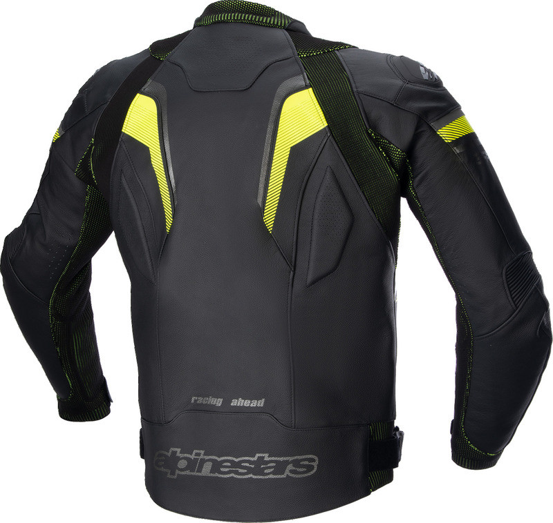 Alpinestars GP Plus R V3 Rideknit Leather Jacket Black Yellow Fluo