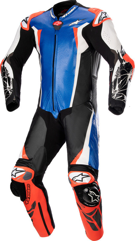 Alpinestars Racing Absolute V2 Leather Black Blue White Red Suit