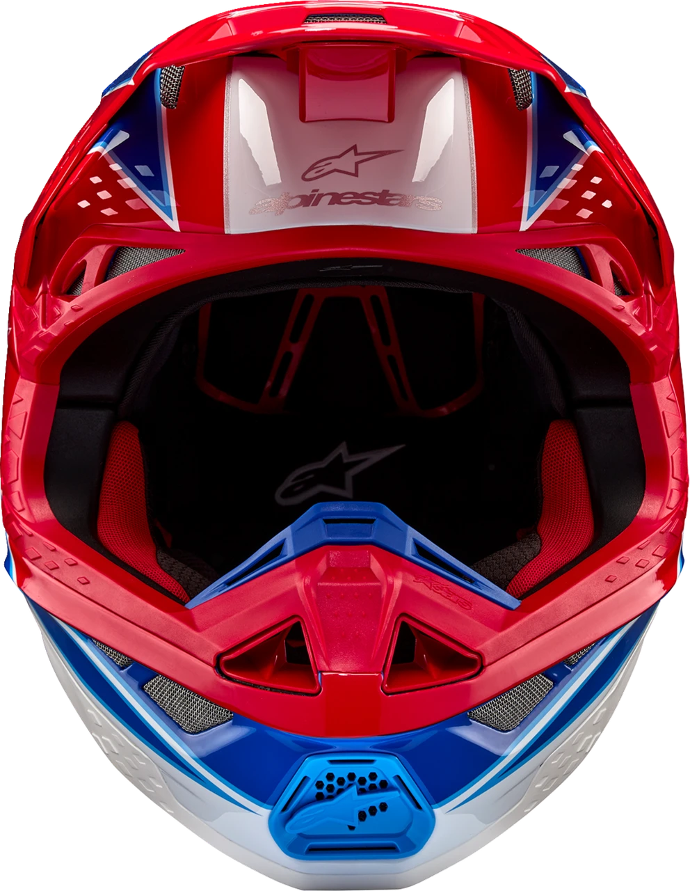 Alpinestars Supertech M10 Aeon MIPS Gloss Bright Red Blue Helmet
