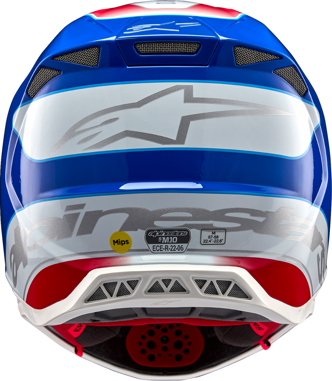 Alpinestars Supertech M10 Aeon MIPS Gloss Bright Red Blue Helmet
