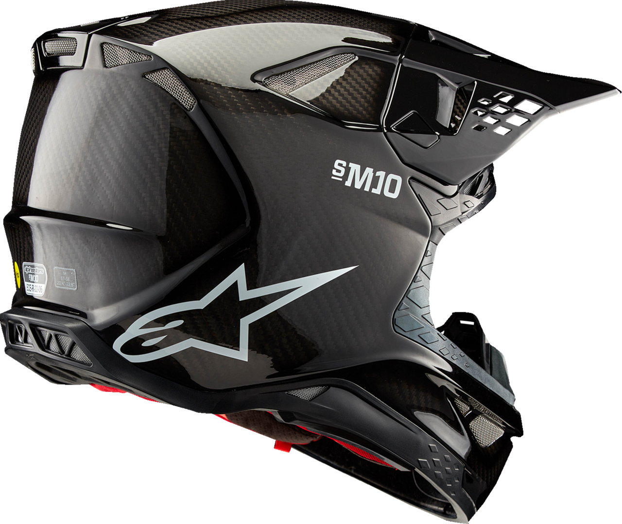 Alpinestars Supertech M10 Solid MIPS Gloss Black Carbon Helmet