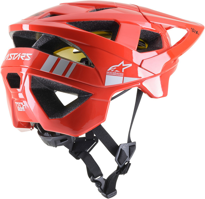Alpinestars Vector Tech Bright Red/Light Gray Glossy MIPS Helmet