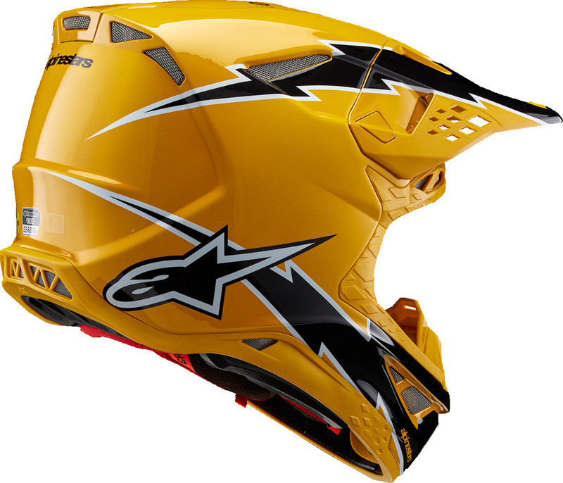 Alpinestars Supertech M10 Ampress MIPS Gloss Black Yellow Helmet