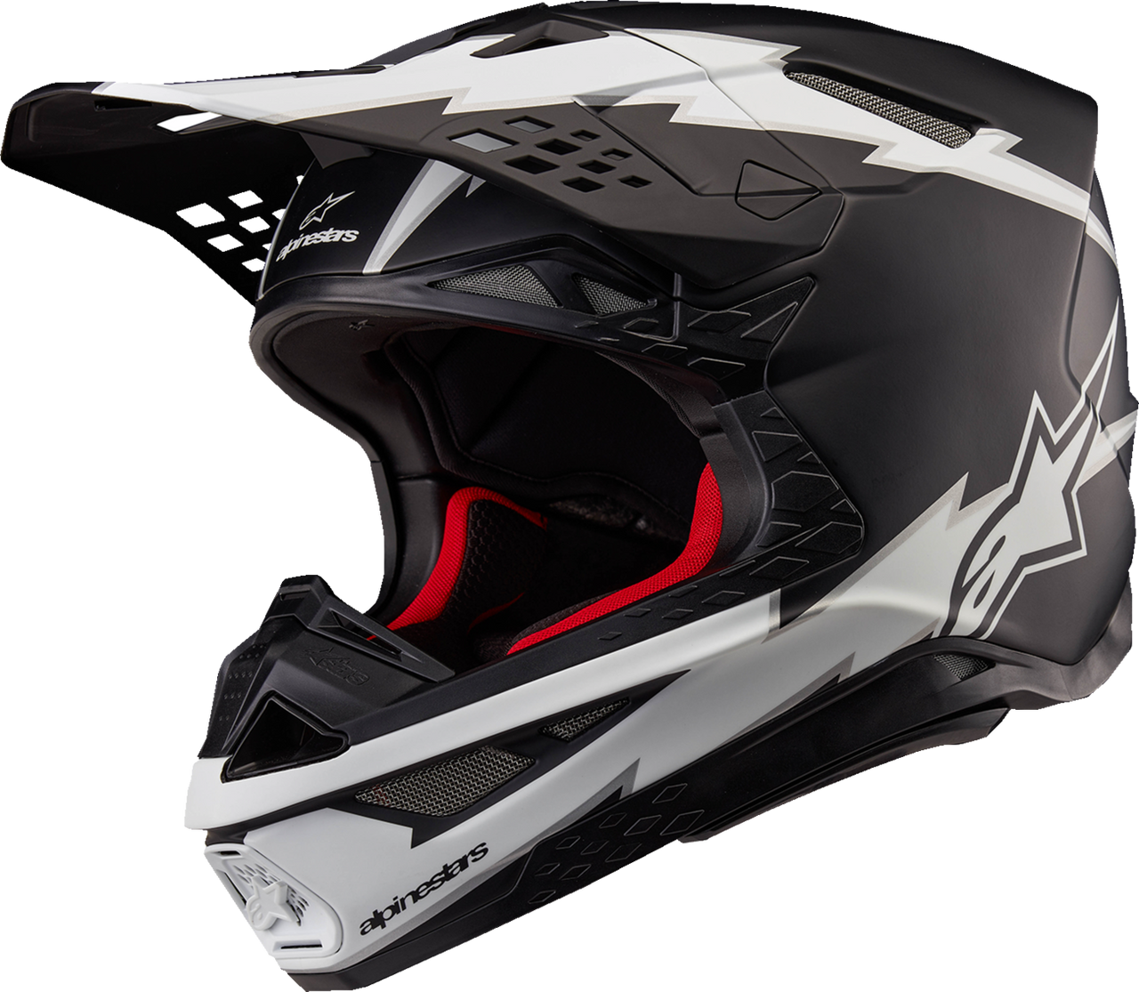 Alpinestars Supertech M10 Ampress MIPS Matte Black White Helmet