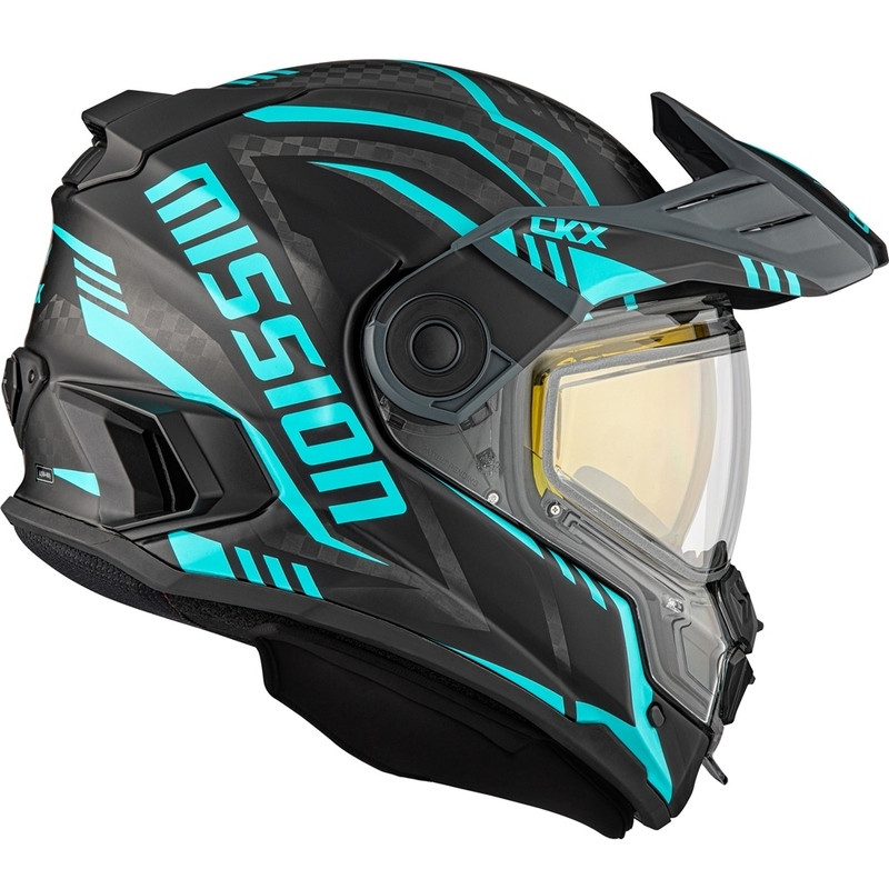 CKX Mission Ams Carbon Code Matte Turquoise Electric Helmet