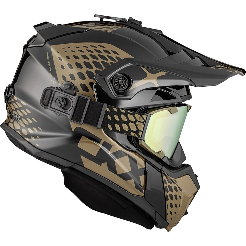 CKX Titan Viper Black Camel Glossy Helmet