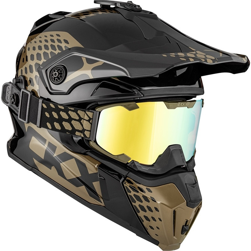 CKX Titan Viper Black Camel Glossy Helmet