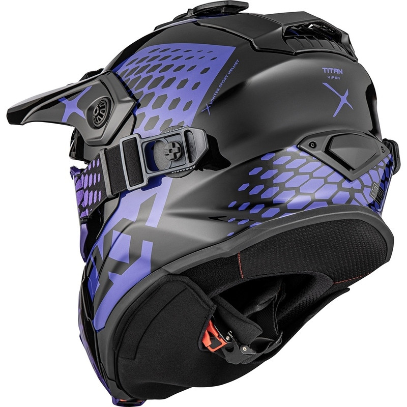 CKX Titan Viper Black Purple Helmet