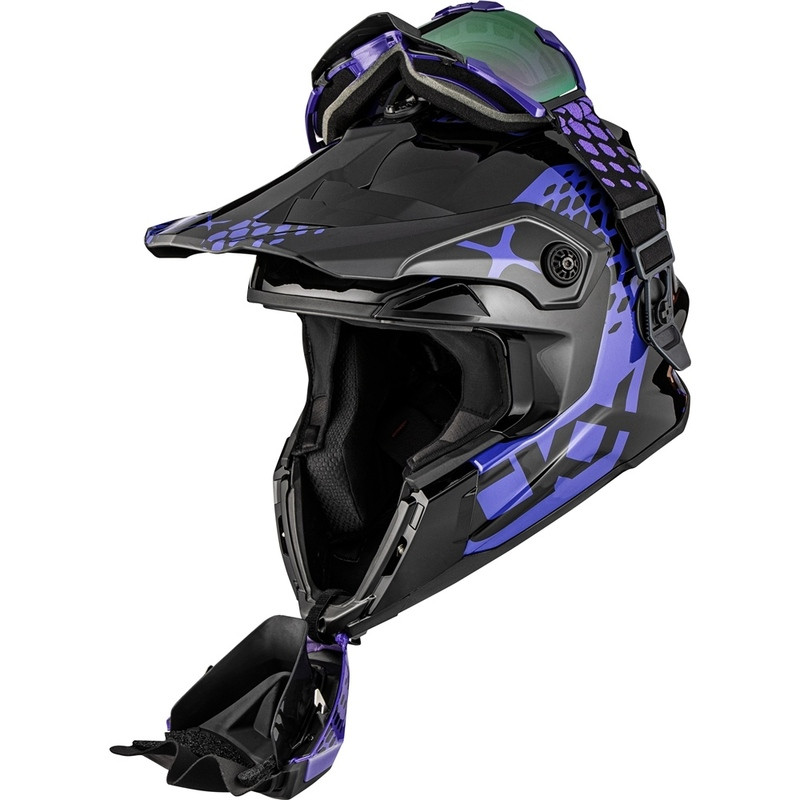CKX Titan Viper Black Purple Helmet
