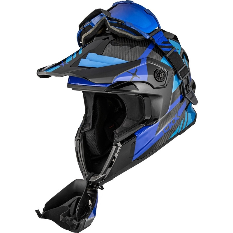 CKX Titan Trak Carbon Glossy Blue Helmet - Speed Addicts