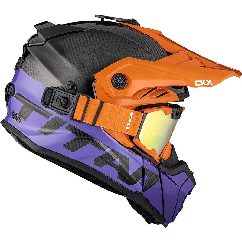 CKX Titan Air Flow Stalwart Carbon Mauve Gloss Orange Helmet