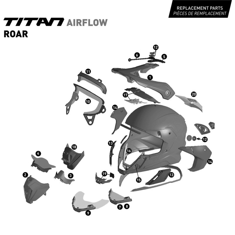CKX Titan Air Flow Roar Glossy Blue Helmet