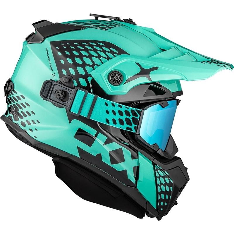 CKX Titan Viper Turquoise Glossy Helmet