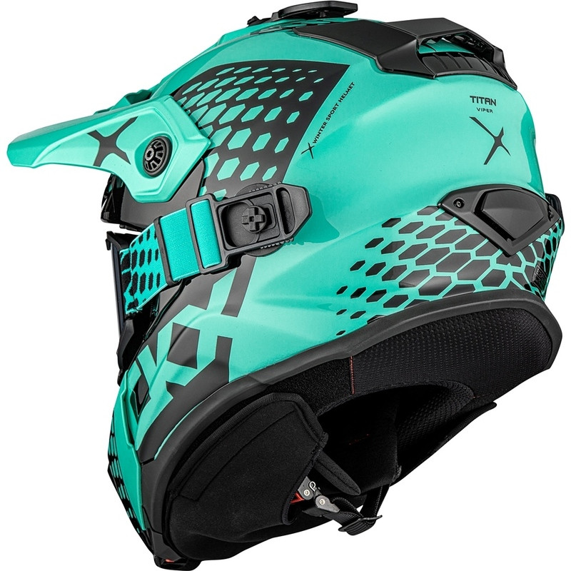 CKX Titan Viper Turquoise Glossy Helmet