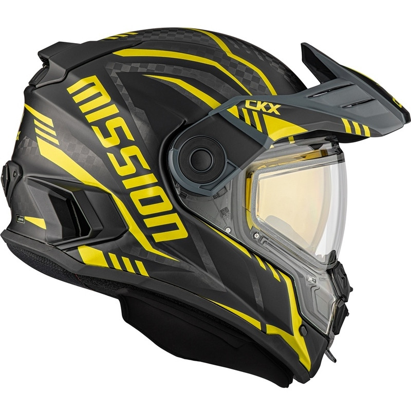 CKX Mission Ams Carbon Code Matte Yellow Helmet