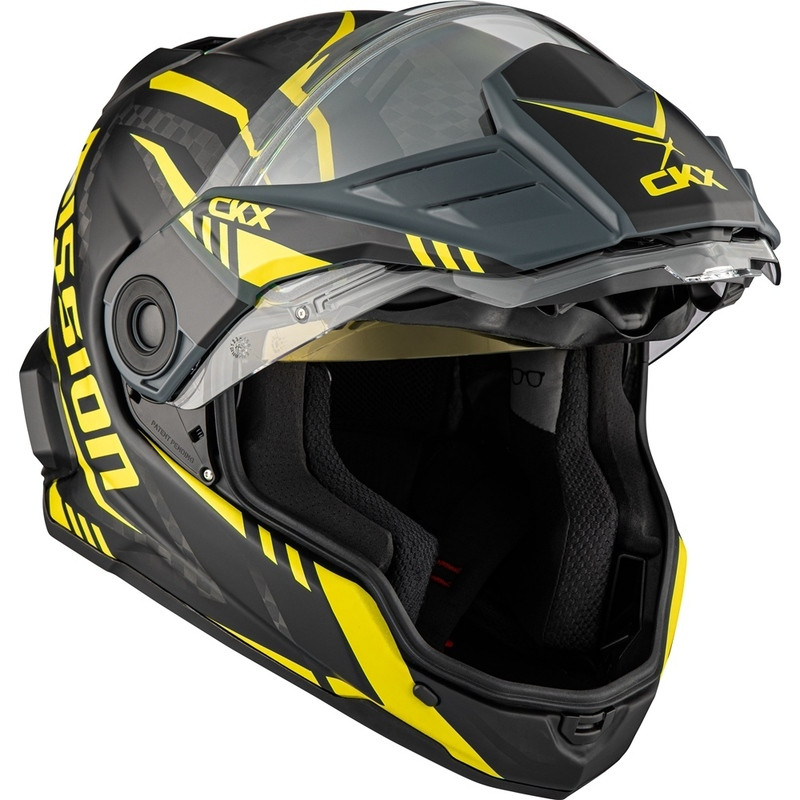 CKX Mission Ams Carbon Code Matte Yellow Helmet