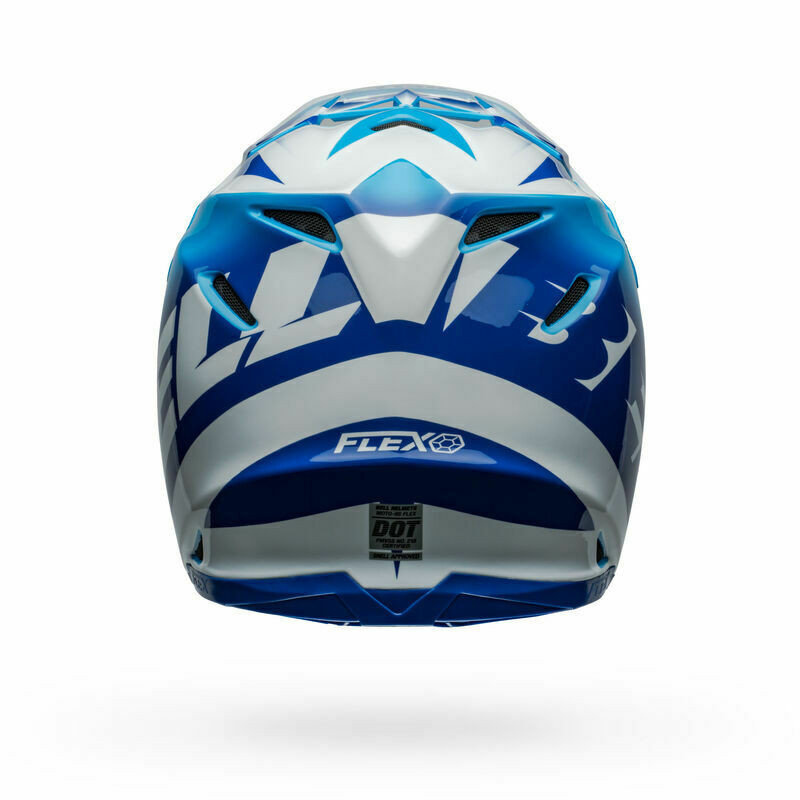 Bell Moto-9S Flex Rail Blue White Helmet