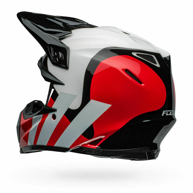 Bell Moto-9S Flex Hello Cousteau Stripes White Red Helmet