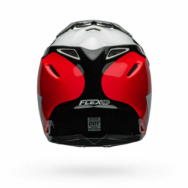 Bell Moto-9S Flex Hello Cousteau Stripes White Red Helmet
